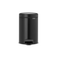 Brabantia NewIcon Pedaalemmer 3L Mat Zwart Brabantia NewIcon Pedaalemmer 3L Mat Zwart