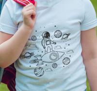 Kinder t-shirt Man in de ruimte Kinder t-shirt Man in de ruimte
