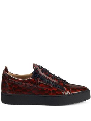Giuseppe Zanotti baskets Frankie à motif géométrique - Rouge