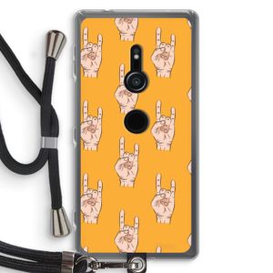 Rock: Sony Xperia XZ2 Transparant Hoesje met koord