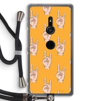 Rock: Sony Xperia XZ2 Transparant Hoesje met koord