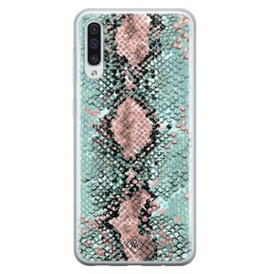 Samsung Galaxy A70 siliconen hoesje - Snake pastel