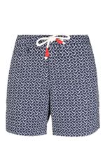 Orlebar Brown graphic-print recycled polyamide swim shorts - Bleu