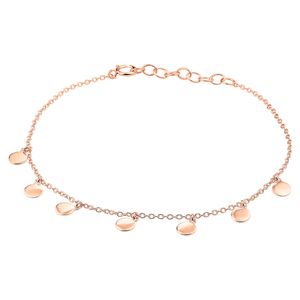 Armband Rondjes Zilver-rosé 1,2 mm 19 cm
