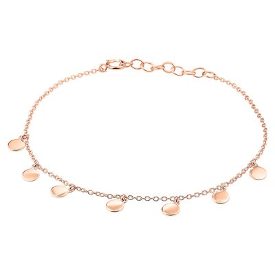 Armband Rondjes Zilver-rosé 1,2 mm 19 cm
