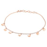 Armband Rondjes Zilver-rosé 1,2 mm 19 cm