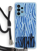 Blauwe nerven: Samsung Galaxy A52 Transparant Hoesje met koord