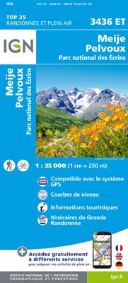 Wandelkaart - Topografische kaart 3436ET Meije - Pelvoux | IGN - Institut Géographique National
