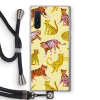 Cute Tigers and Leopards: Samsung Galaxy Note 10 Transparant Hoesje met koord