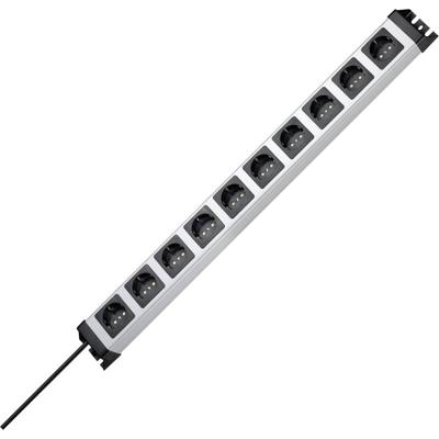 Kopp 227120011 Stekkerdoos 10-voudig Grijs, Zwart Randaarde stekker 1 stuk(s)