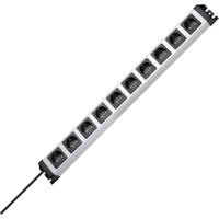 Kopp 227120011 Stekkerdoos 10-voudig Grijs, Zwart Randaarde stekker 1 stuk(s)