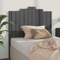 Hoofdbord 106x4x110 cm massief grenenhout grijs