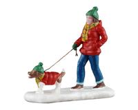 Kerstdorpminiatuur A Snowy Walk 4x10x13 cm - Lemax