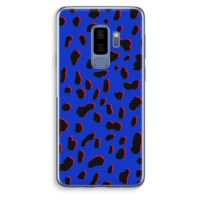 Blue Leopard: Samsung Galaxy S9 Plus Transparant Hoesje