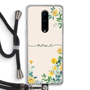 Gele bloemen: OnePlus 8 Transparant Hoesje met koord