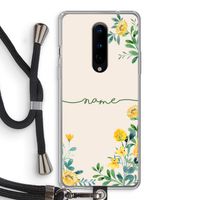 Gele bloemen: OnePlus 8 Transparant Hoesje met koord