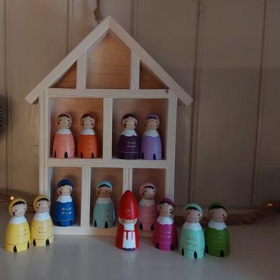 Houten Roetveeg Pietjes | Handgeschilderd | Peg Dolls