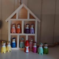 Houten Roetveeg Pietjes | Handgeschilderd | Peg Dolls Houten Roetveeg Pietjes | Handgeschilderd | Peg Dolls