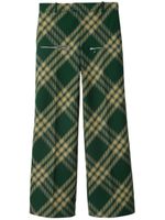 Burberry pantalon de costume en laine à carreaux - Vert - thumbnail