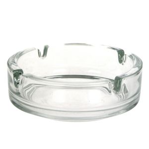 Asbak 10,5 cm transparant glas