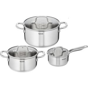 Tefal Virtuoso E4926S pannenset 3-delig (steelpan 14 cm, kookpan 20/24 cm)