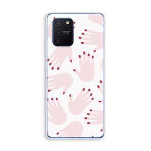 Hands pink: Samsung Galaxy Note 10 Lite Transparant Hoesje