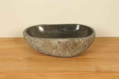 Flussstein Waschbecken RM030360, 47x28x15 cm Flussstein Waschbecken RM030360, 47x28x15 cm