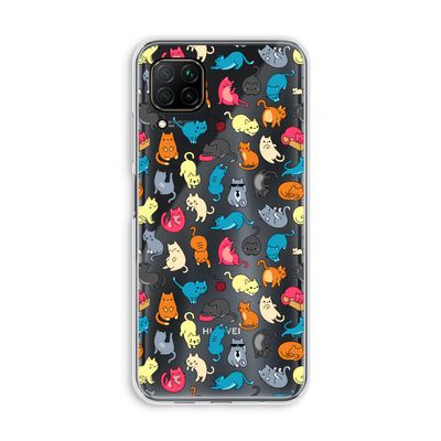 Kleurrijke katten: Huawei P40 Lite Transparant Hoesje