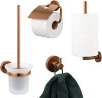 Saqu Eurotrend toiletset 4-delig geborsteld koper