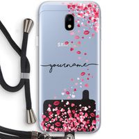 Hartjes en kusjes: Samsung Galaxy J3 (2017) Transparant Hoesje met koord