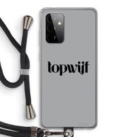 Topwijf Grijs Zwart: Samsung Galaxy A72 5G Transparant Hoesje met koord