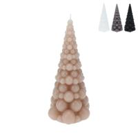 Kerstkaars boom met bollen - 21 cm - diverse varianten