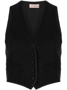 Blanca Vita gilet à col v - Noir