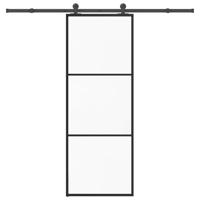 Schuifdeur met beslag 76x205 cm ESG-glas en aluminium