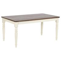Eettafel Home ESPRIT Bruin Crème Mangohout Hout MDF 160 x 90 x 76 cm