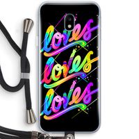 Loves: Samsung Galaxy J3 (2017) Transparant Hoesje met koord
