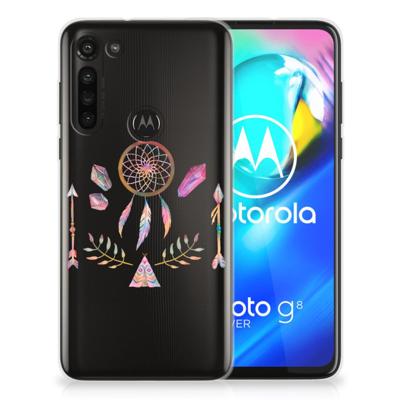 Motorola Moto G8 Power Telefoonhoesje met Naam Boho Dreamcatcher