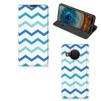 Nokia X20 | X10 | Hoesje met Magneet | Zigzag Blauw