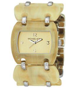 Horlogeband Michael Kors MK4142 Kunststof/Plastic Beige 37mm