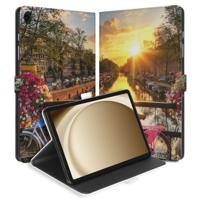 Book Case Hoesje met Standaard Amsterdamse Grachten Samsung Galaxy Tab A11 Plus