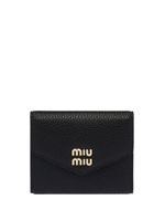 Miu Miu portefeuille à logo lettre - Noir