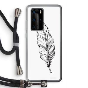 Pluim: Huawei P40 Pro Transparant Hoesje met koord