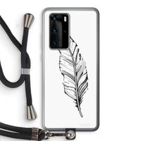 Pluim: Huawei P40 Pro Transparant Hoesje met koord