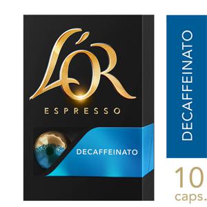 Douwe Egberts koffiecapsules L'Or Intensity 6, Decaffeïnato, pak van 10 capsules