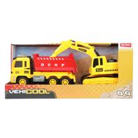 Toi-Toys Cars & trucks kiepwagen met graafmachine
