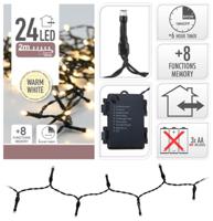 Kerst Ledverlichting 24 batterij 1.8 meter warm wit - Nampook