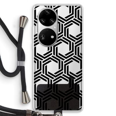 Geometrisch patroon: Huawei P50 Pro Transparant Hoesje met koord