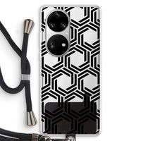 Geometrisch patroon: Huawei P50 Pro Transparant Hoesje met koord