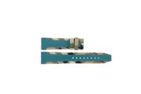 Horlogeband Burberry BU9018 Leder Blauw 20mm