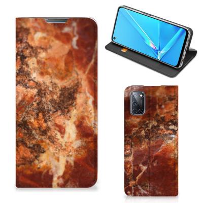 OPPO A52 | A72 | Standcase | Marmer Bruin